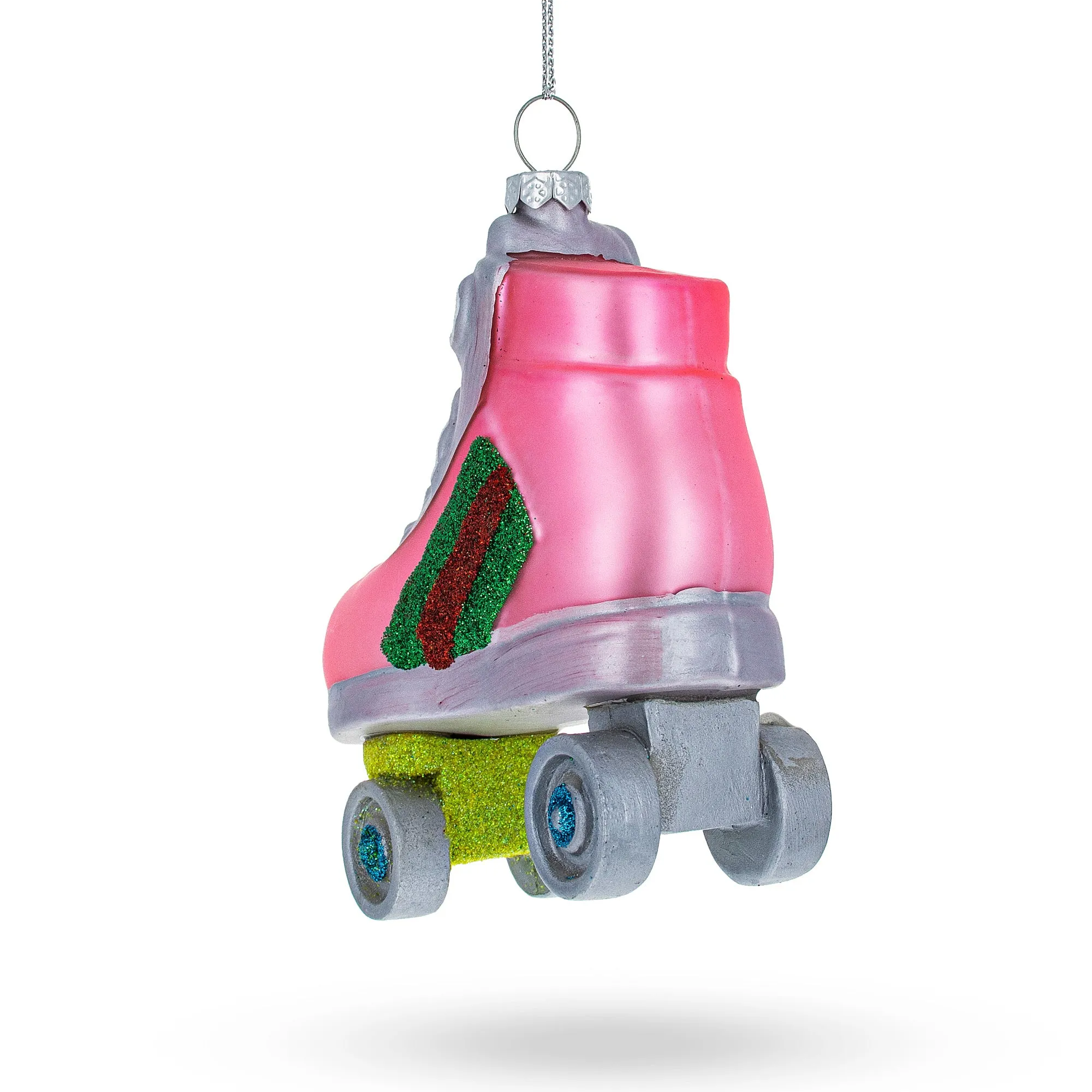 Roller Skate Glass Christmas Ornament