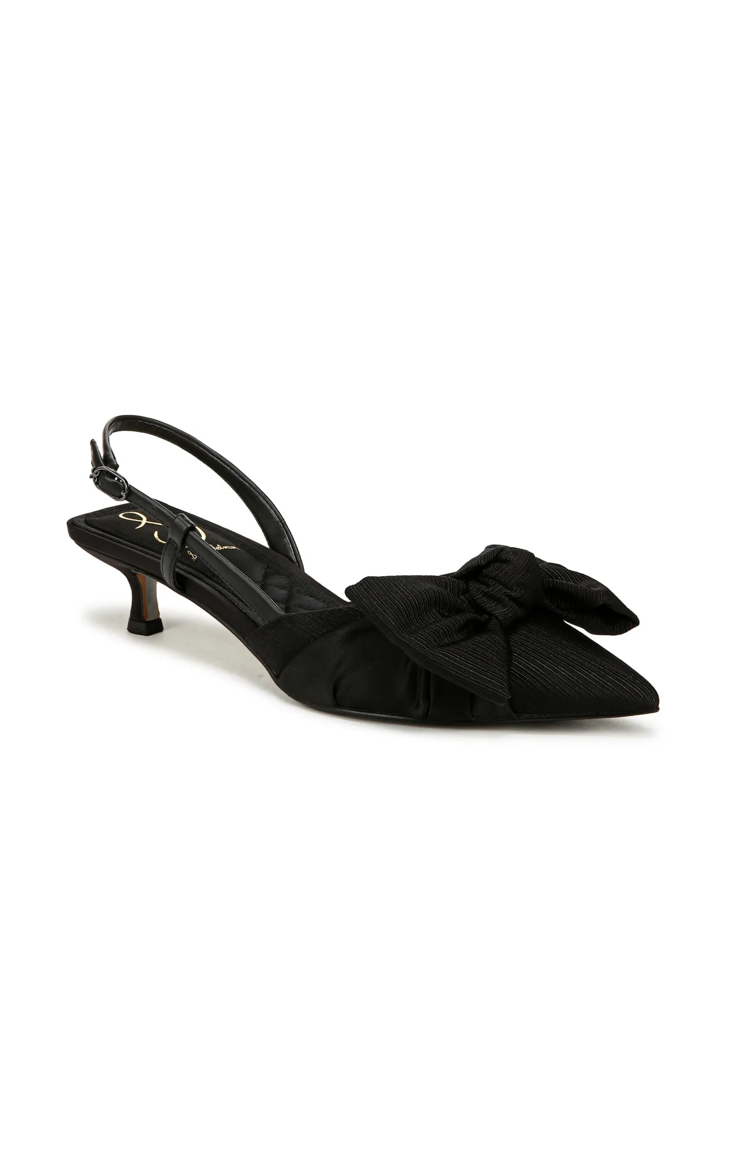 Sam Edelman Treena Bow Slingback Kitten Heel ~ Black