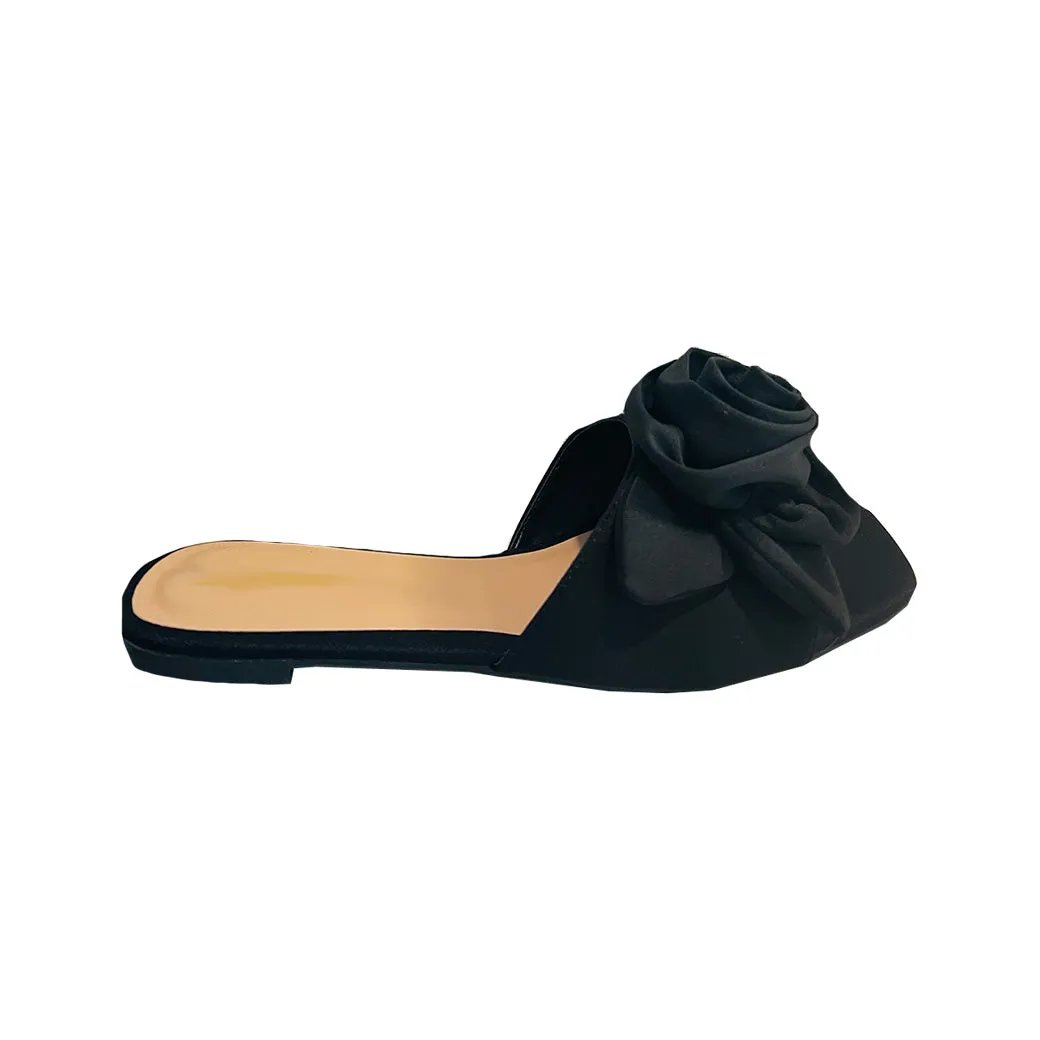 SAMPLE - Rosette Sandals - Black