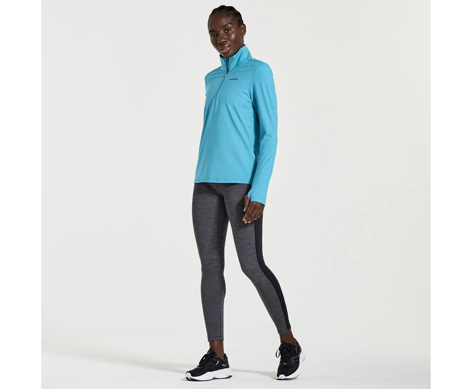 Saucony | Solstice 1/4-Zip | Women's | Turquoise/Heather