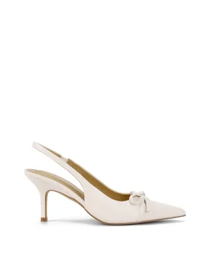 Singh Slingback Heels - Chalk Leather