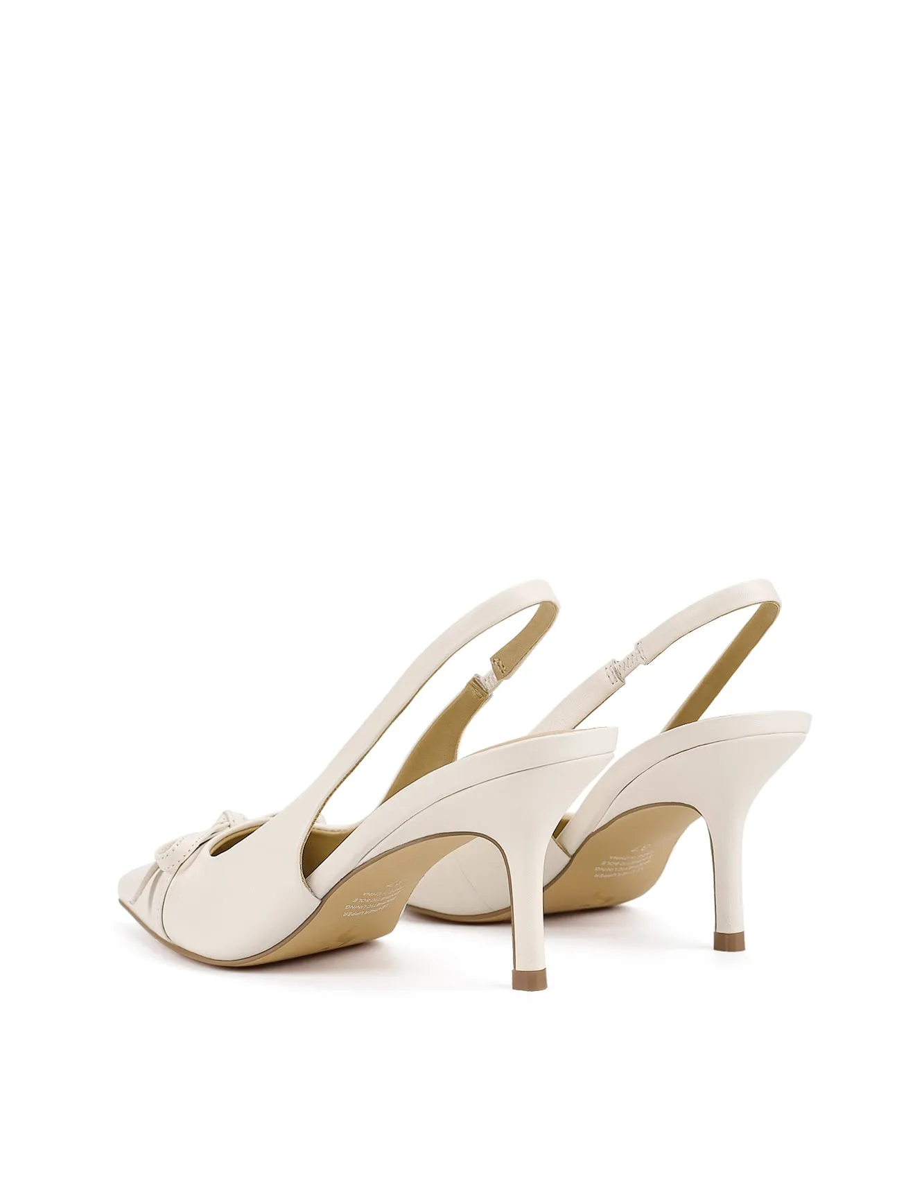 Singh Slingback Heels - Chalk Leather