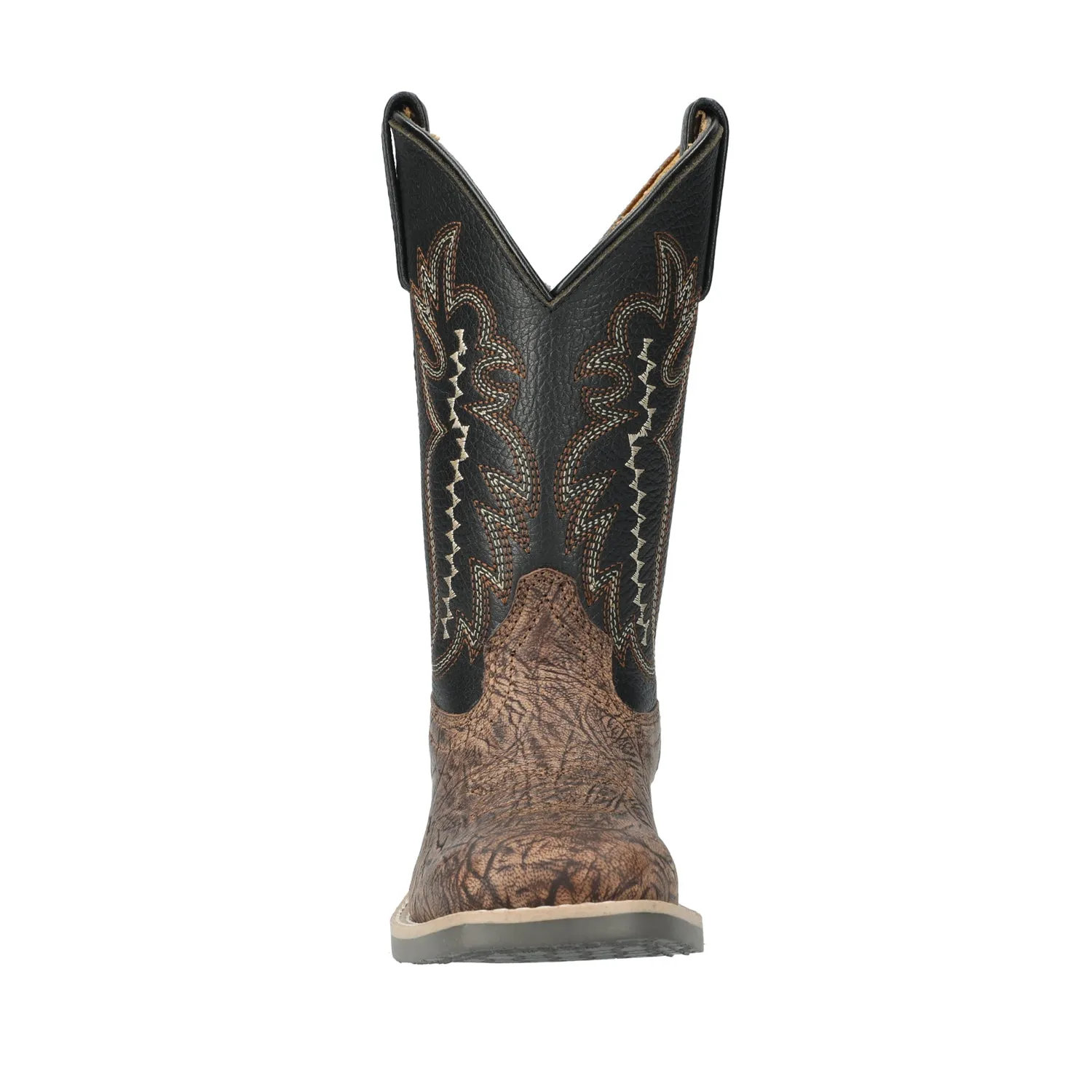 Smoky Mountain Boots Unisex Presley Brown/Black Leather Cowboy Boots