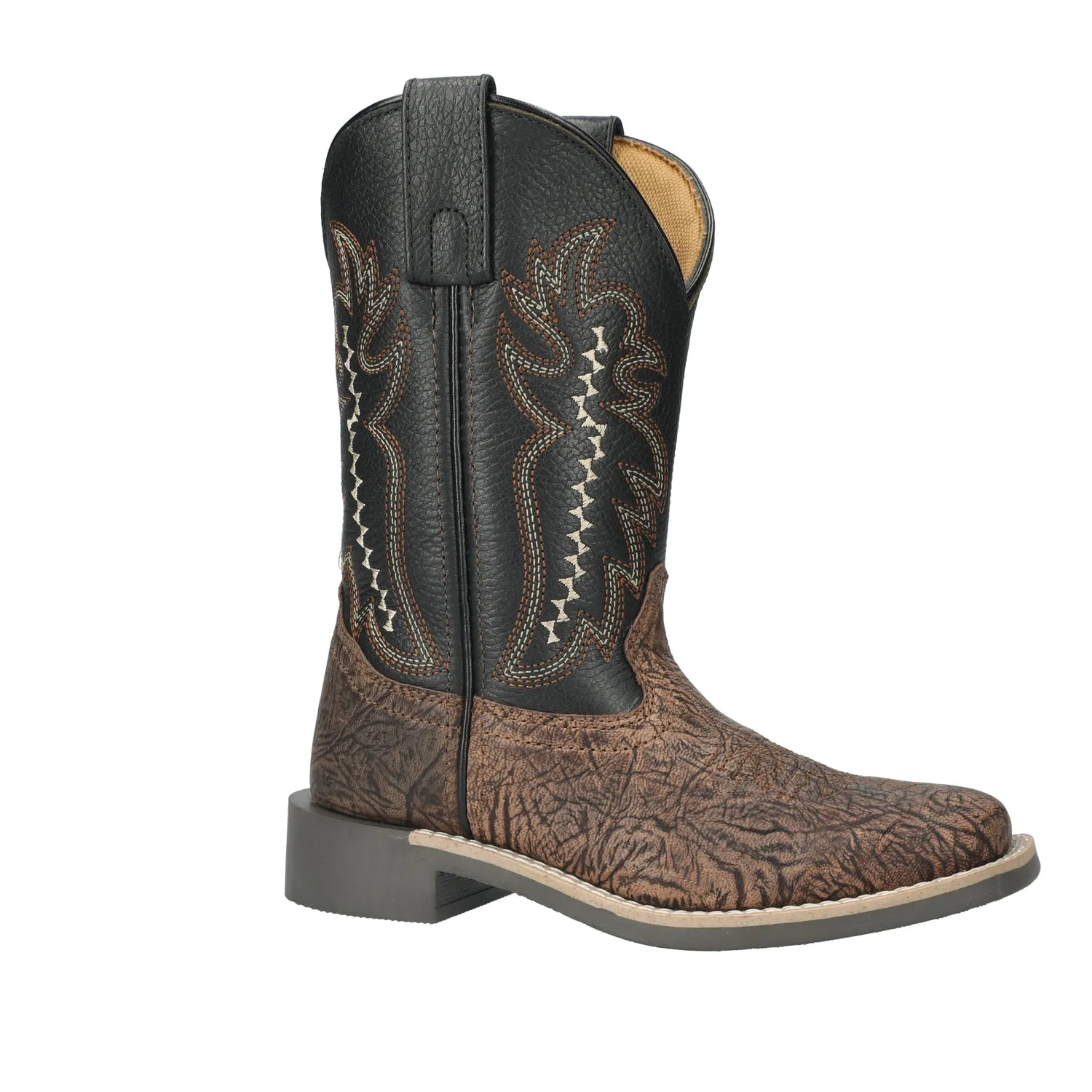 Smoky Mountain Boots Unisex Presley Brown/Black Leather Cowboy Boots