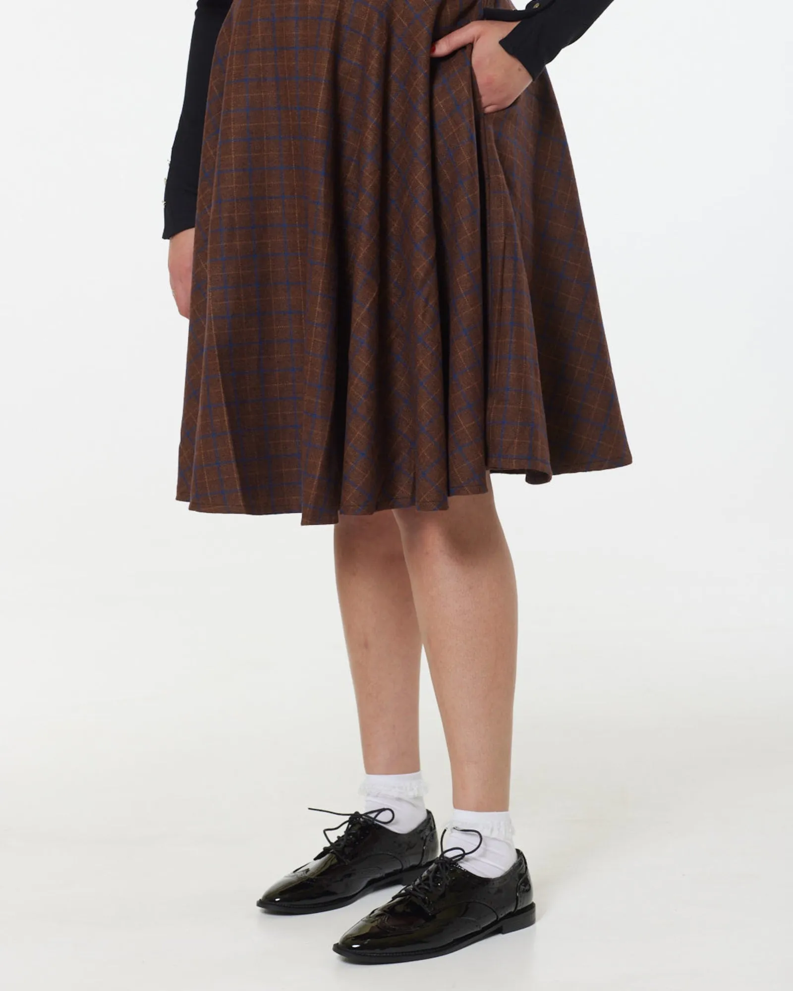 Sophie Skirt Blue and Brown | Brown