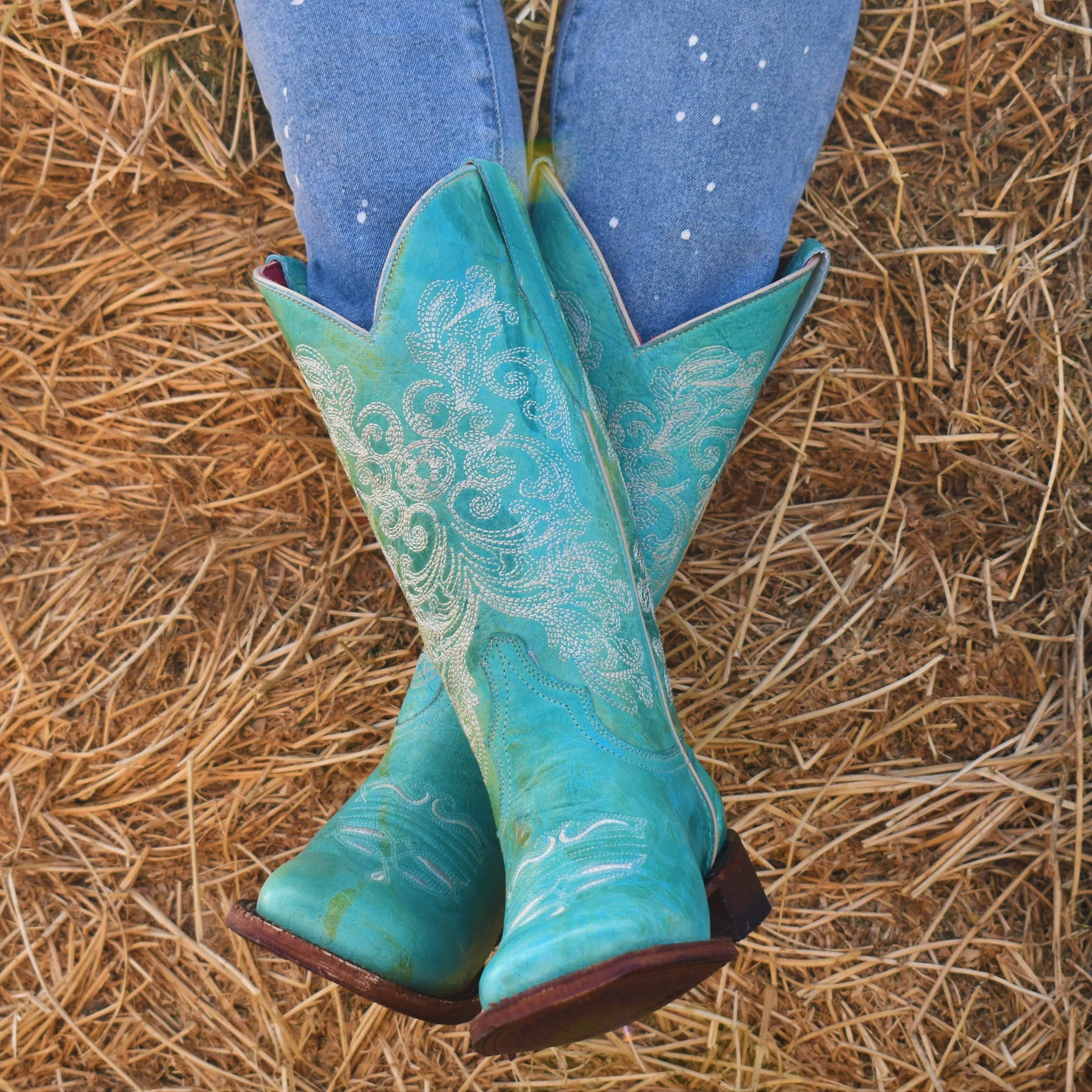 Square Toe Southern Charm Leather Boots*