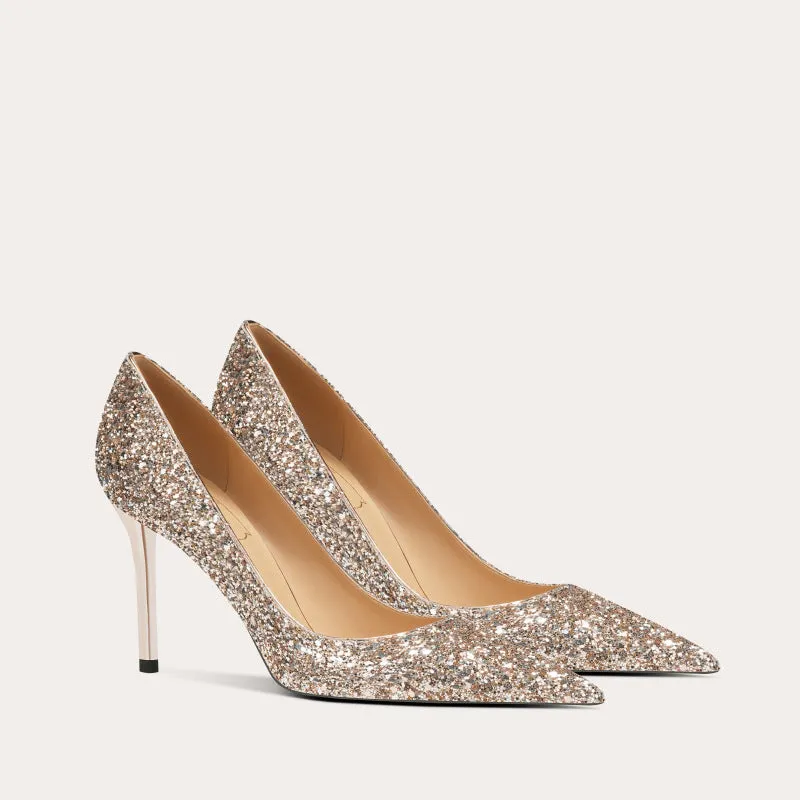 Stunning High Heels with Crystals Wedding Shoes