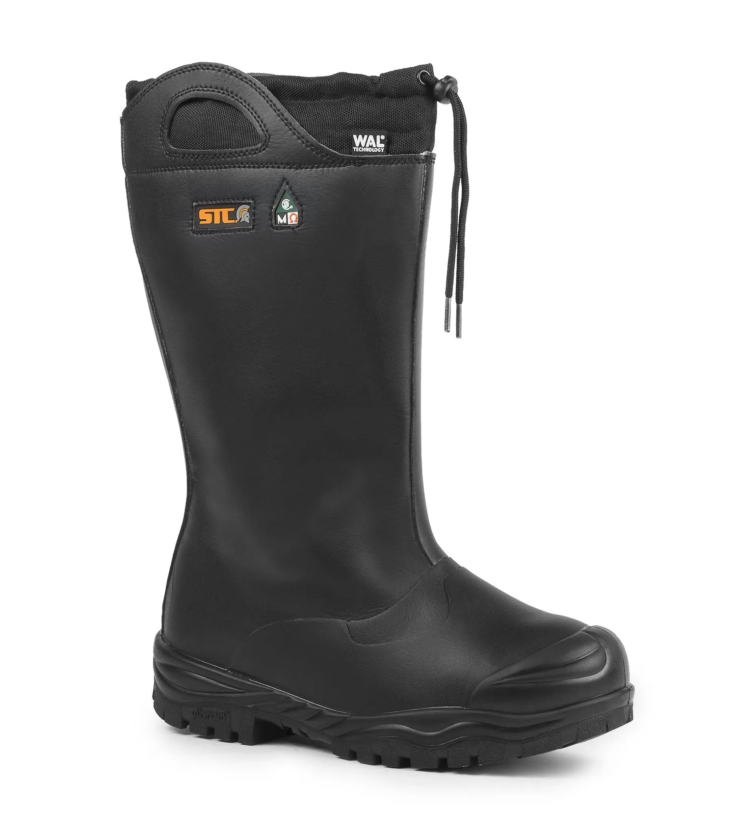 Titanium, Black | 14" Microfiber Work Boots | Vibram Fire&Ice Outsole