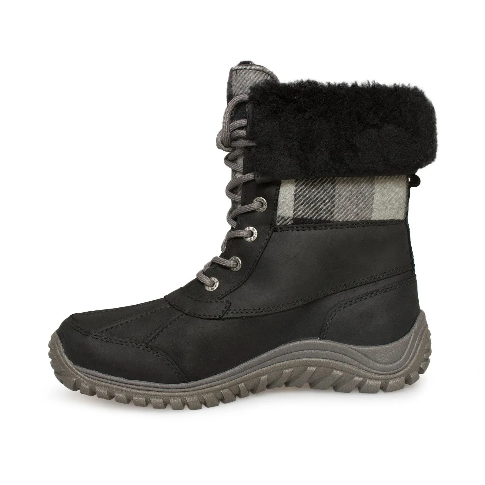 UGG Adirondack II Plaid Black Boots