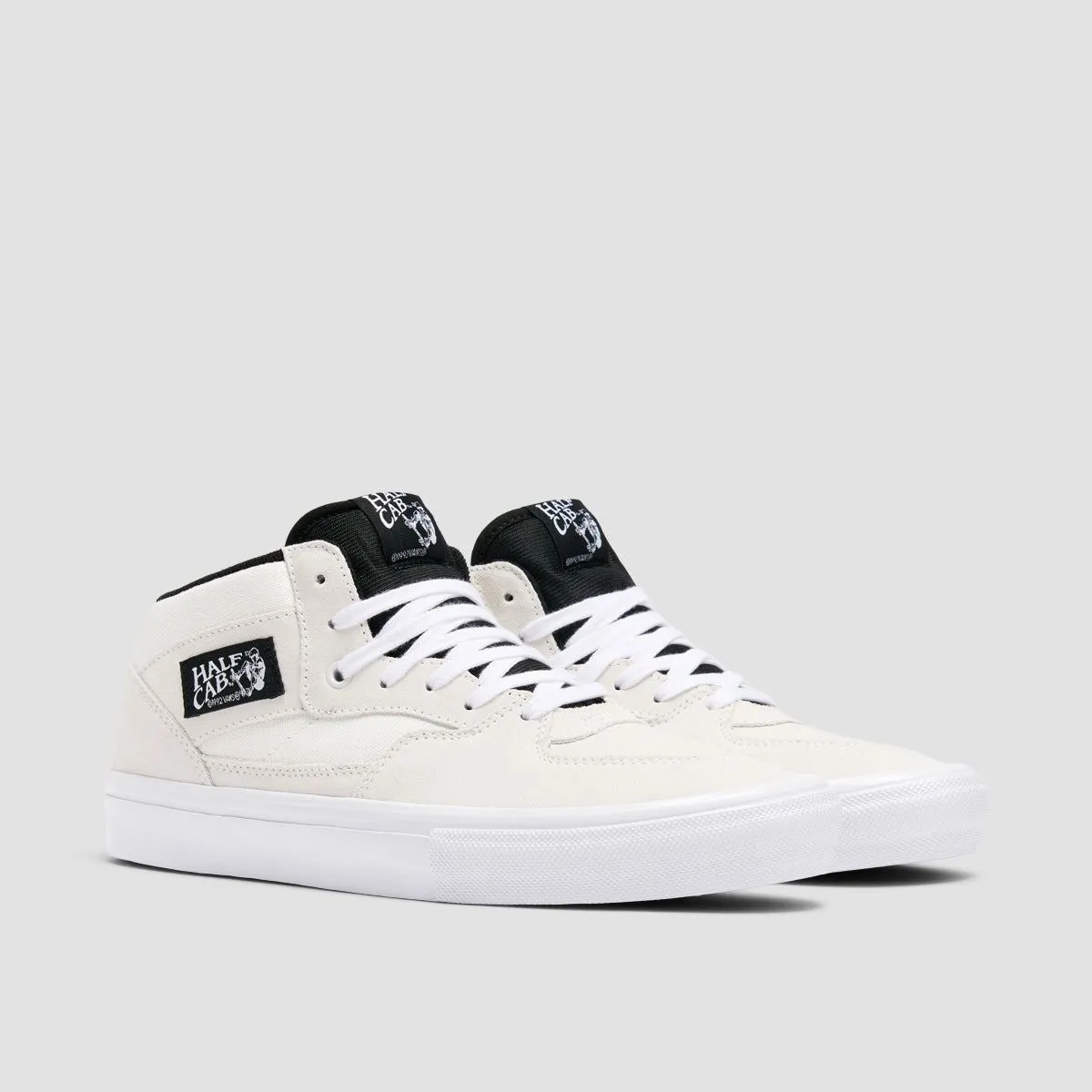 Vans Skate Half Cab Mid Top Shoes - White/Black