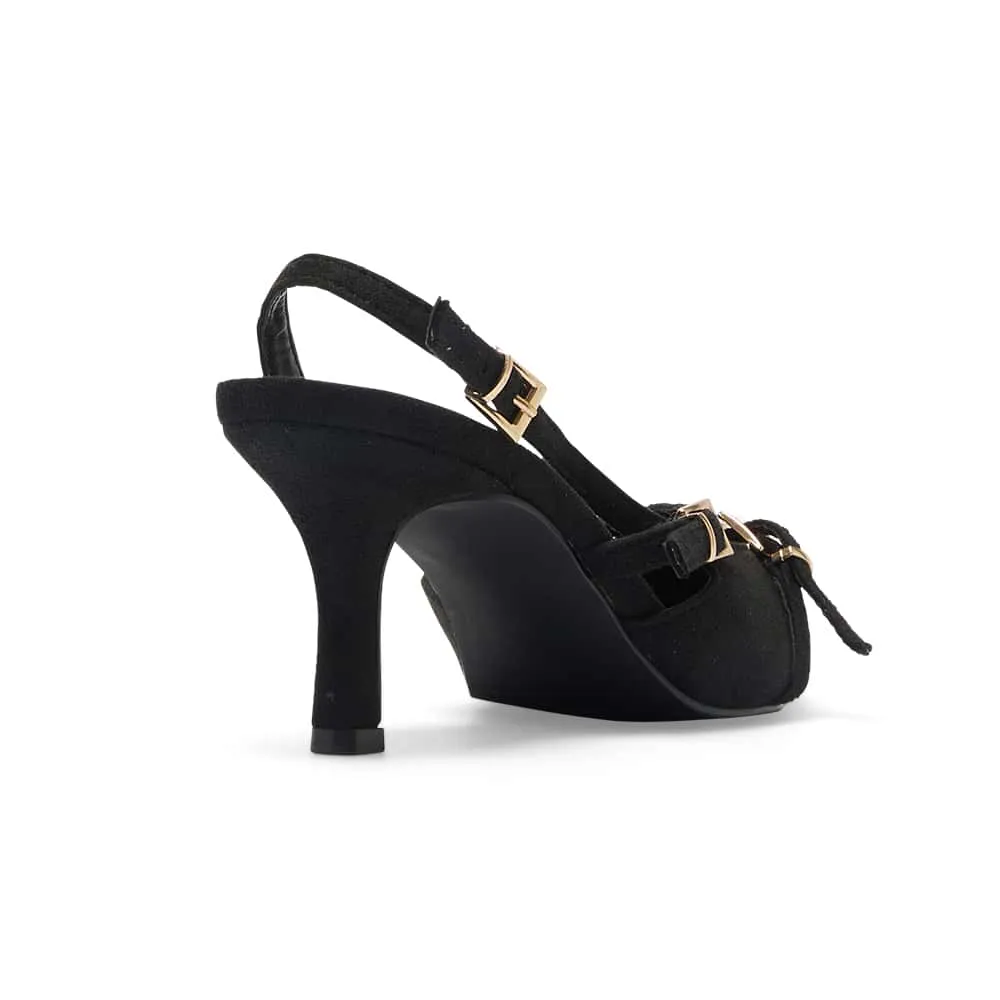 Veronica Heel in Black Suede