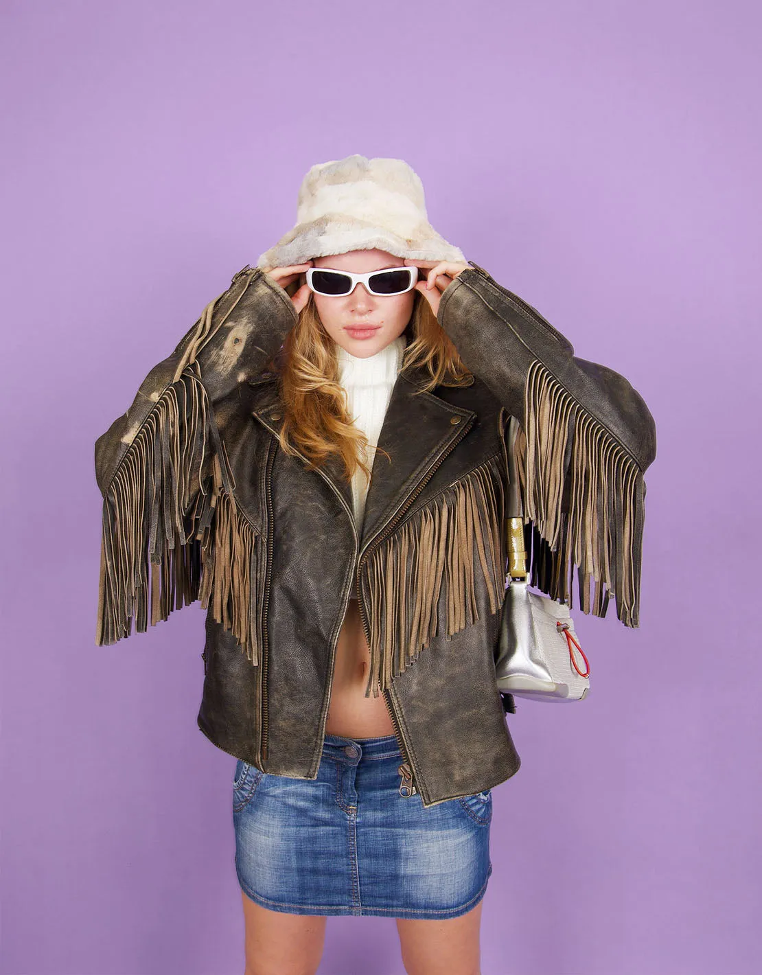 Vintage cowboy fringe jacket