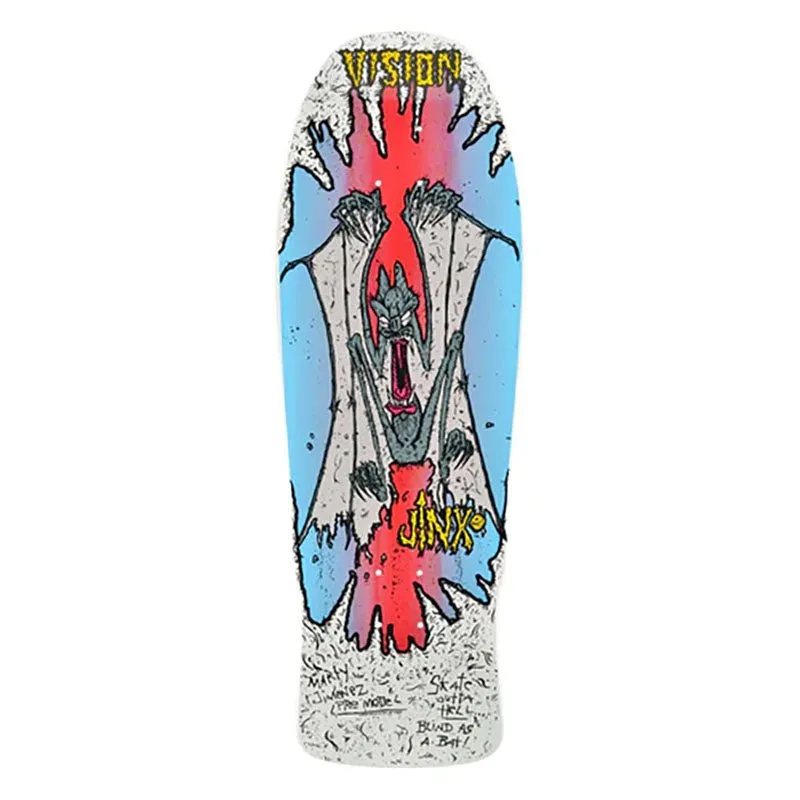 Vision 9.75" x 31" Original Jinx White/Red Skateboard Deck