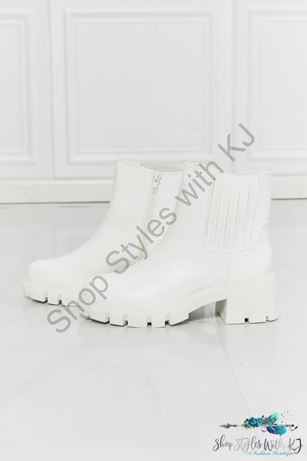 What It Takes Lug Sole Chelsea Boots in White