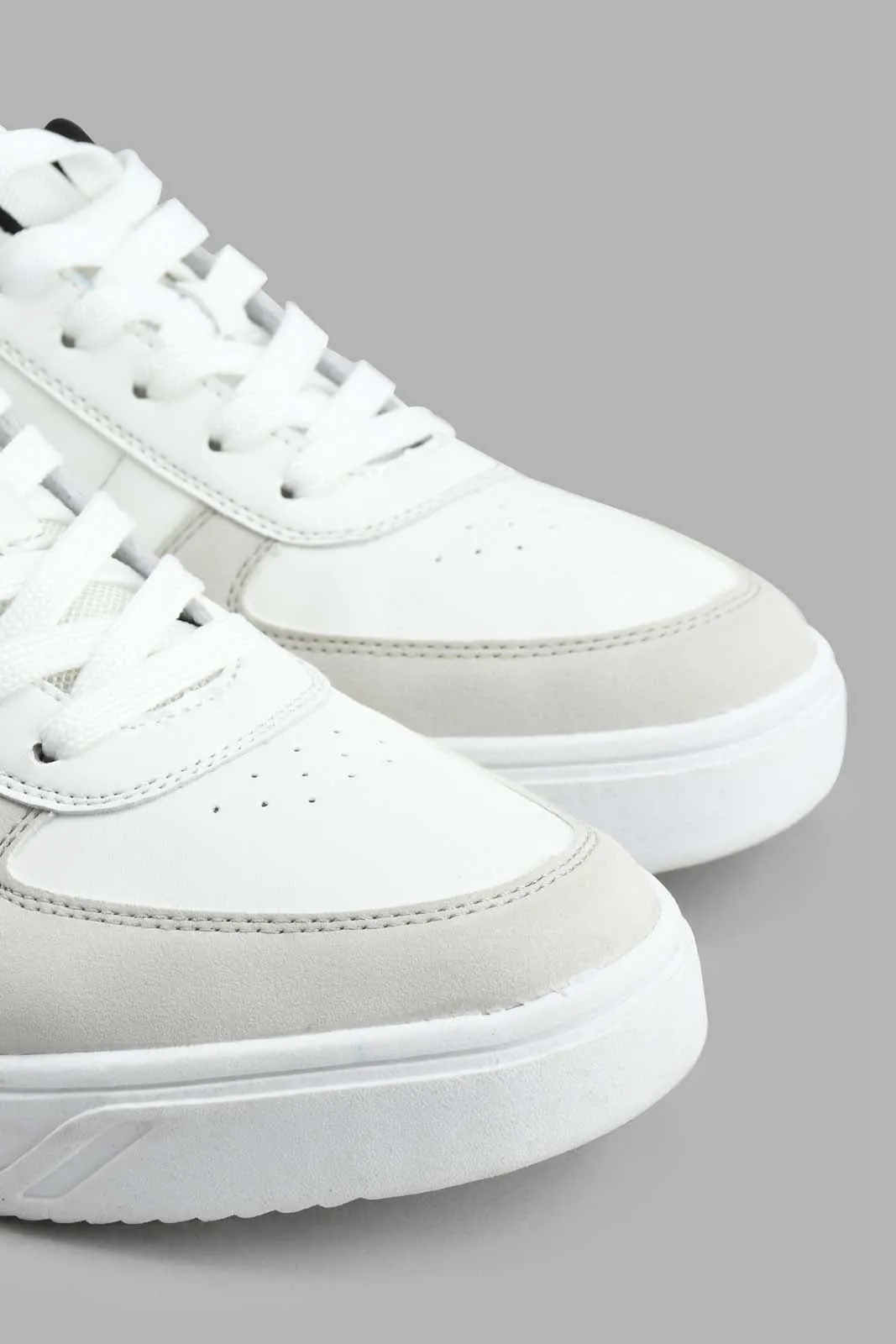 White Lace-Up Skate Shoe