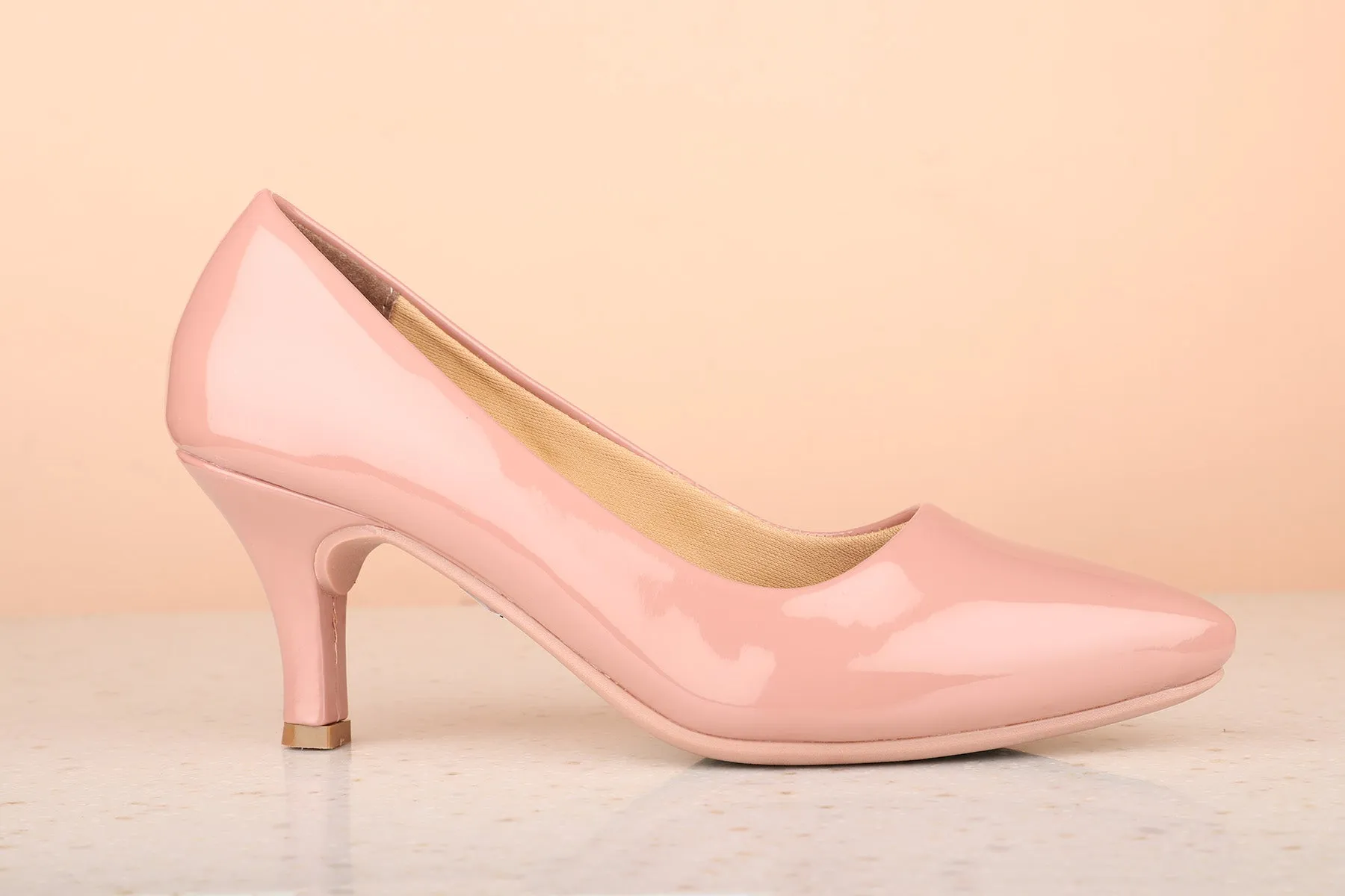 Women Pink Kitten Pumps Heels