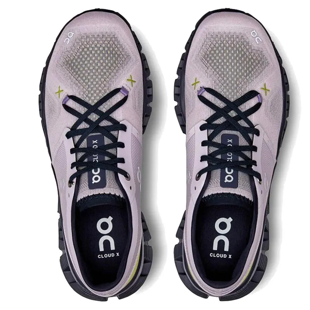 Women's Cloud X 3 Running Shoes Orchid and Iron