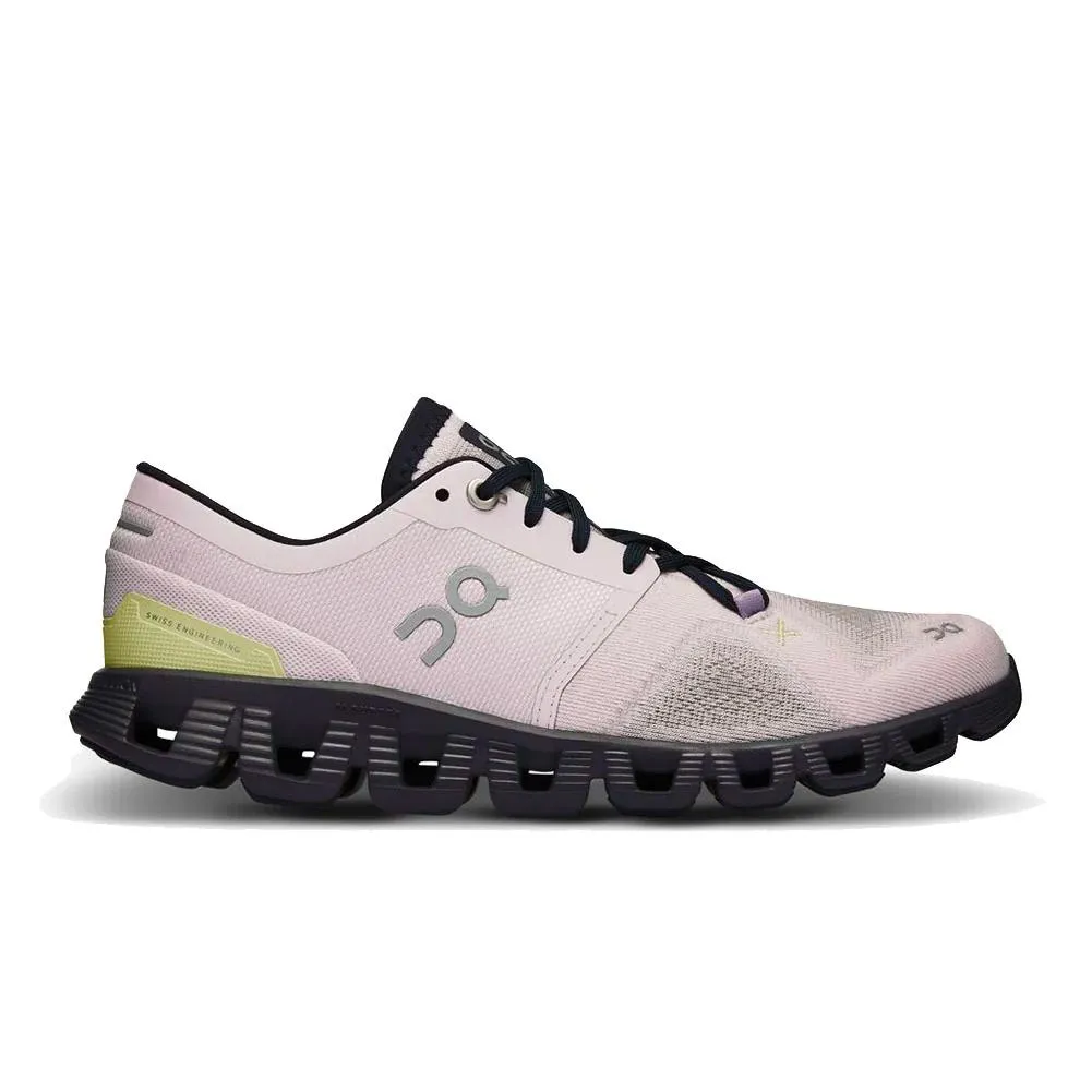 Women's Cloud X 3 Running Shoes Orchid and Iron