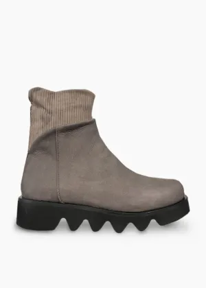 Yaya Leather Sock Boot - Underground